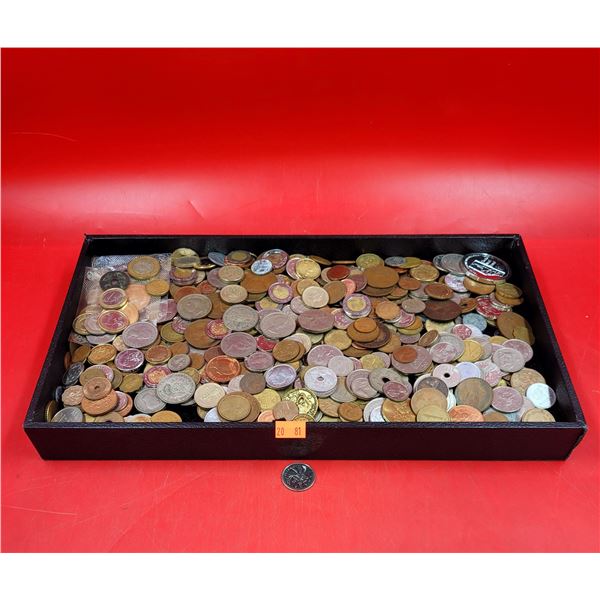 Tray of Assorted World Coins