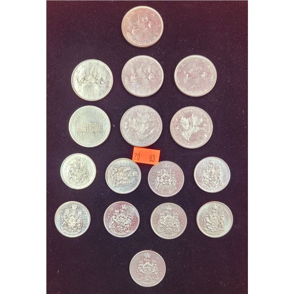 VTG Canadian Commemorative Nickel Silver Dollars & 50¢ Pieces