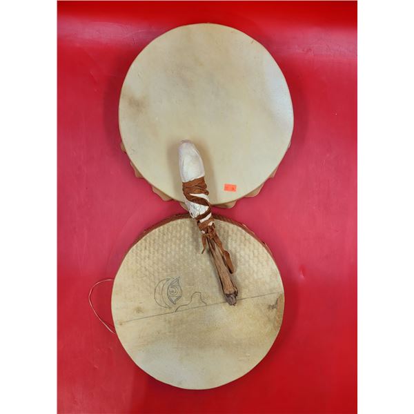 Handmade Native Hand Drums w/ Mallet