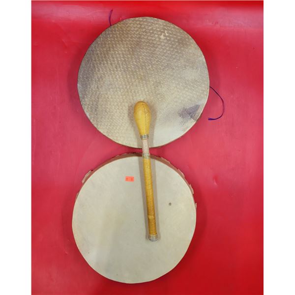 Handmade Native Hand Drums w/ Mallet