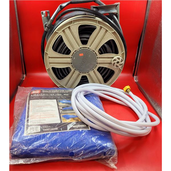 Uberhaus Hose Reel, Hoses, & Multi-Purpose Tarp