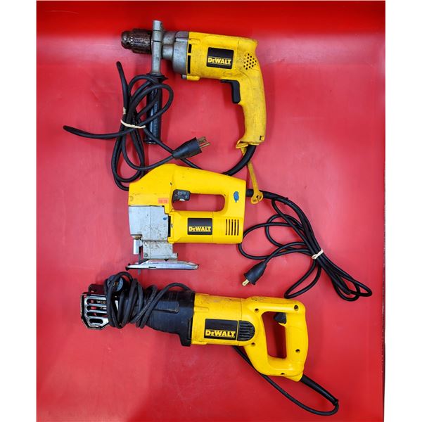 Dewalt Variable Speed Drill, Jigsaw, & Reciprocating Saw