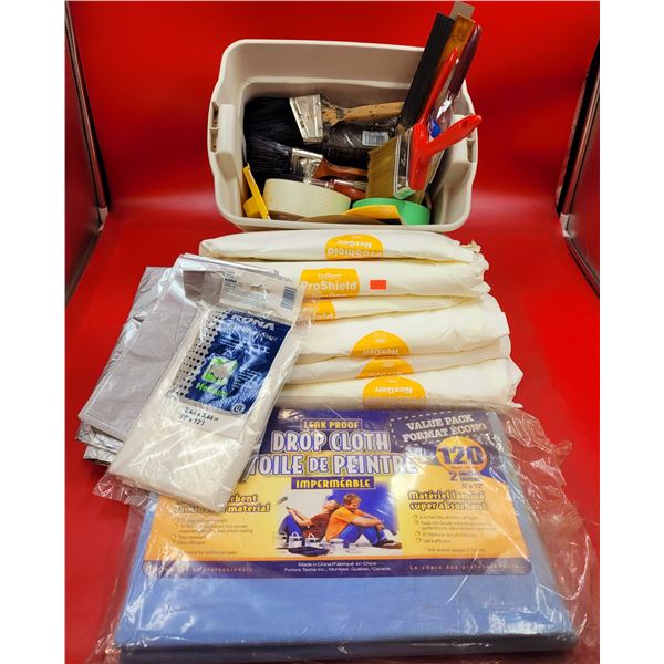Paintbrushes, Painting Tape, & Drop Cloths/Shields