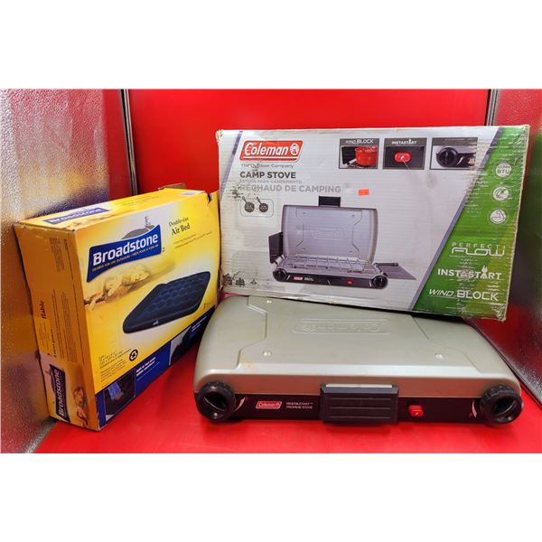 Broadstone Air Bed & Coleman Camp Stove