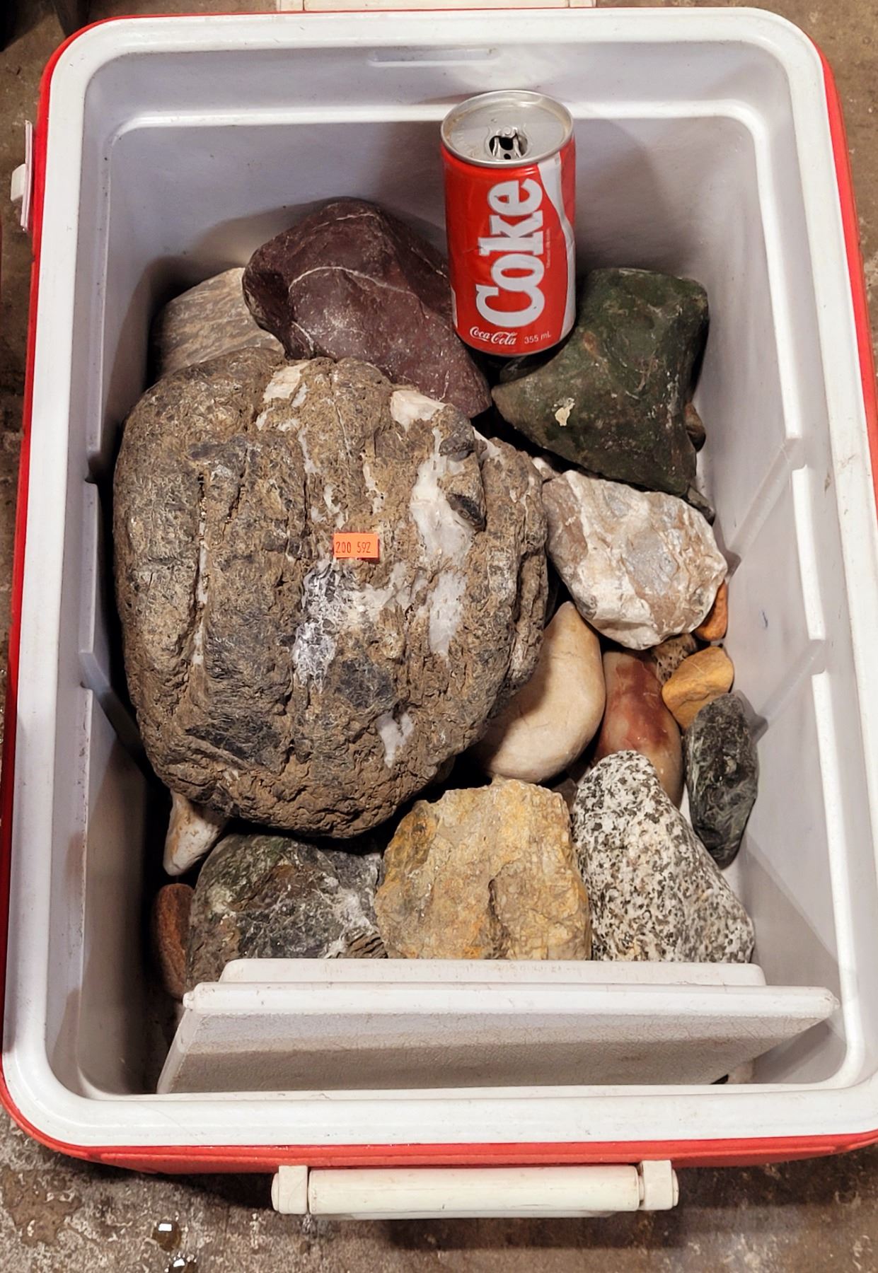 Cooler Full Of Rocks & Minerals
