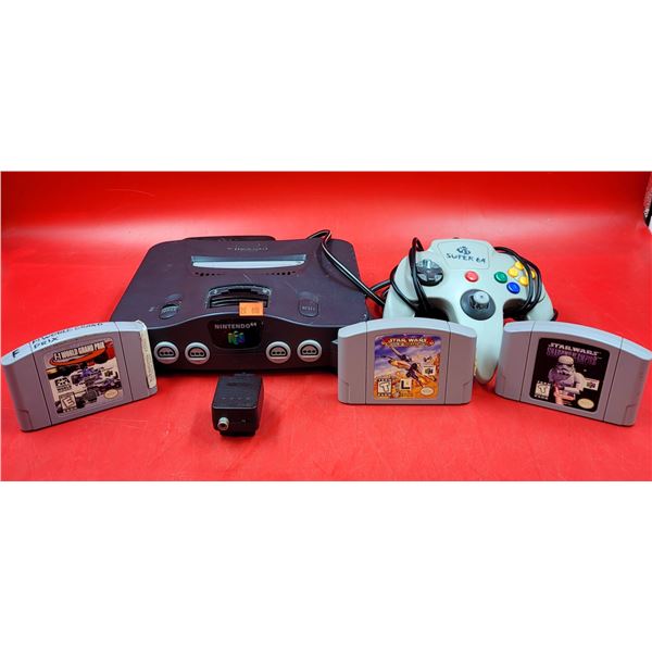 Nintendo 64 Console w/ Controller & Games