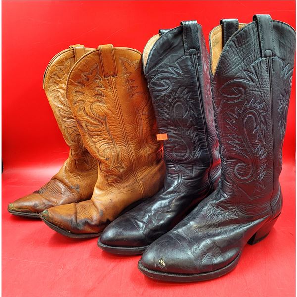 2 Pairs of Leather Cowboy Boots