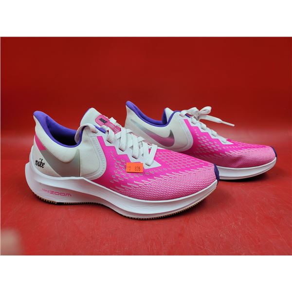 Nike White Fuchsia Air Zoom Winflo 6 Sneakers