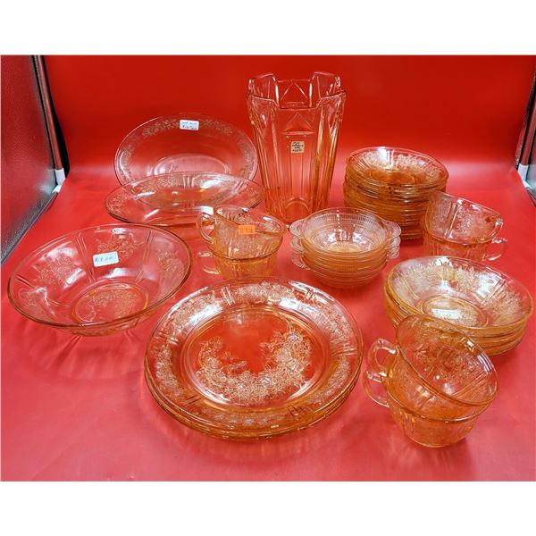 Lot Of Depression Glass Dining Ware