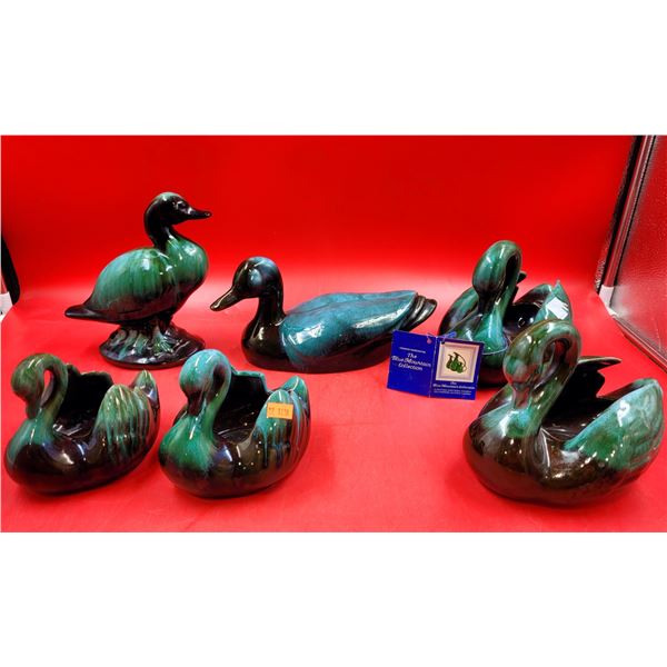 Lot Of Blue Mountain Pottery Ducks & Geese