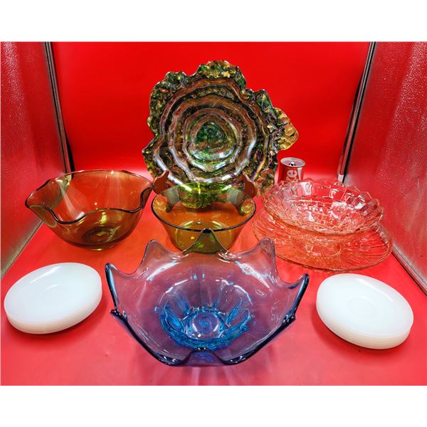 Art Glass, Depression Glass & Milk Glass Dishes