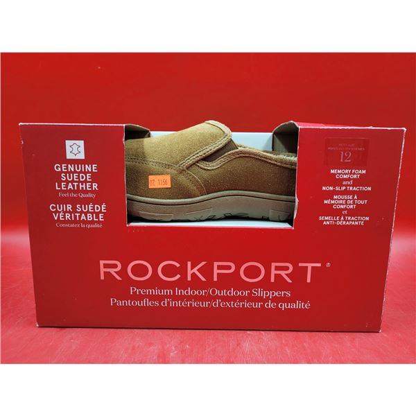 Genuine Leather Rockport Size 12 Premium Indoor/Outdoor Slippers