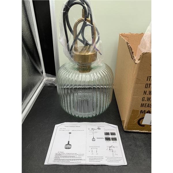 Bebebe Industrial Pendant Light Fixture, Transparent