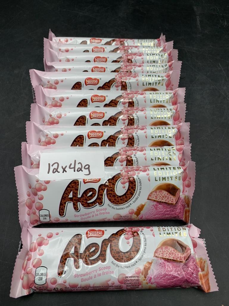 24-Pack Nestle Canada Aero Milk Chocolate Bars – 42g Each, Fresh & Delicious