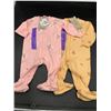 Image 1 : Set of Two Baby Sleepers With Floral and Bear Prints, Size 3M