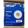Image 1 : Valu+ Fan Heater with 3 Heat Settings, 600-1500 Watts, 5120 BTU