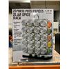 Image 1 : Orii 20 Jar Spice Rack with Clear Glass Spice Jars and Shaker Lids