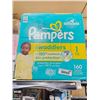 Image 2 : Pampers Swaddlers Diapers Size 1, 160 Count
