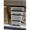 Image 2 : Plastic Storage Drawer Unit With Four Compartments