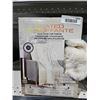 Image 2 : Heated Faux Fur Throw Blanket, Floral Taupe, Model HT2019