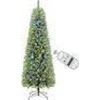 Image 2 : 7-7.5FT Pencil Green Tree with UL (GY) Warm White Light