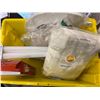 Image 1 : Assorted Lot of Home Supplies in Yellow Bin
