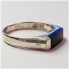 Image 2 : Silver Black Onyx Ring (~Size 6.75)(Ring is resizable for $40) (~length 0inches), Suggested Retail V