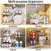 Image 1 : Delamu Pullout Organizer 2-Part System with Sliding Baskets