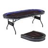 Image 1 : Burlington Poker Table with LED Lights and Foldable Legs 213 x 106 x 78 cm