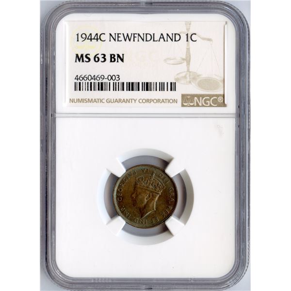 1944 Newfoundland One Cent