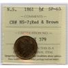 Image 1 : 1861 Nova Scotia Half Cent - Specimen