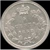 Image 2 : 1858 Five Cents - Large Date
