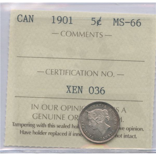 1901 Five Cents