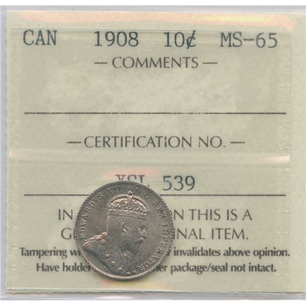 1908 Ten Cents