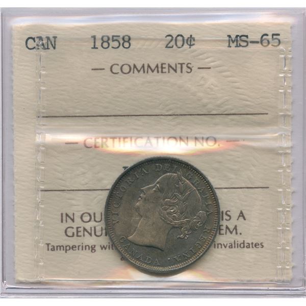 1858 Twenty Cents