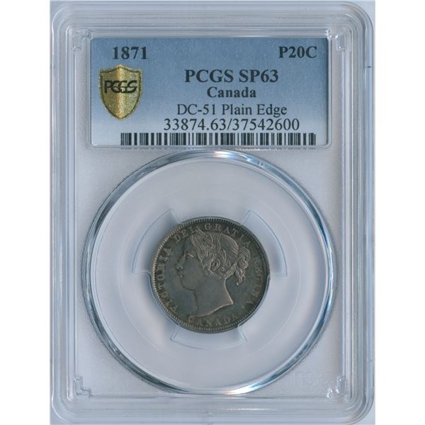 1871 Twenty Cents - Pattern