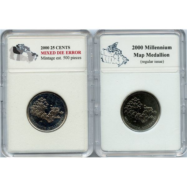 2000 Twenty-Five Cents Mixed Die Error