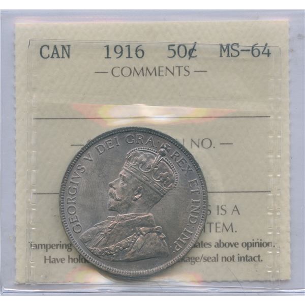 1916 Fifty Cents