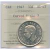 Image 1 : 1947 Fifty Cents - Curved Right 7