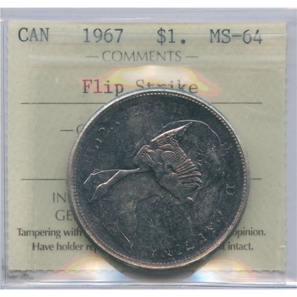 1967 Silver Dollar - Flip Strike