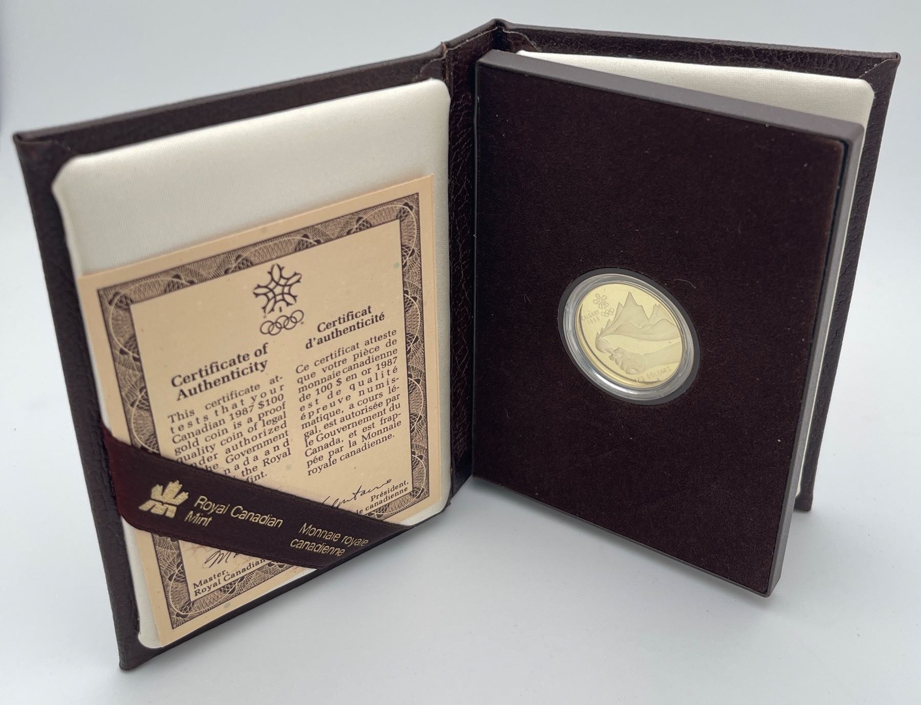 1987 Calgary Olympics $100 Gold