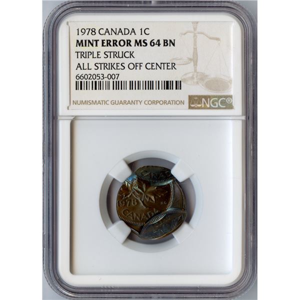1978 Canadian 1-cent Error