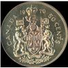 Image 2 : 1970  Canadian 50-cent Error - Struck on a Gold Planchet
