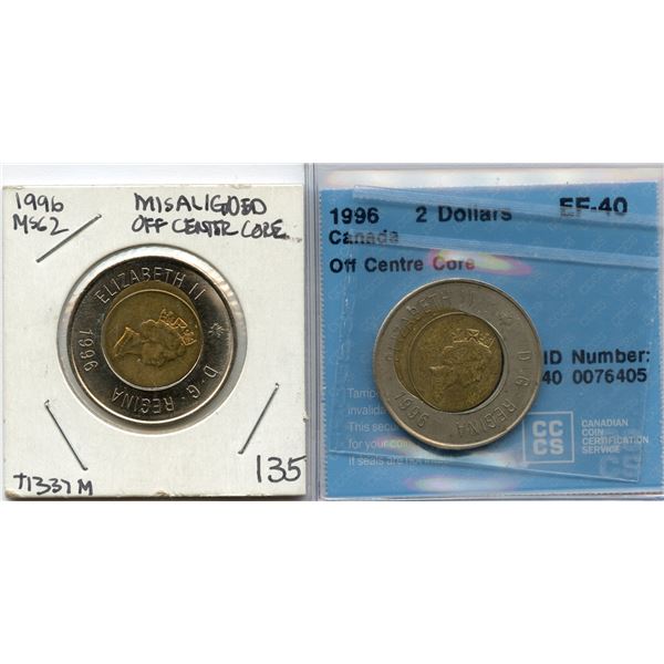 1996 Canadian $2 Errors
