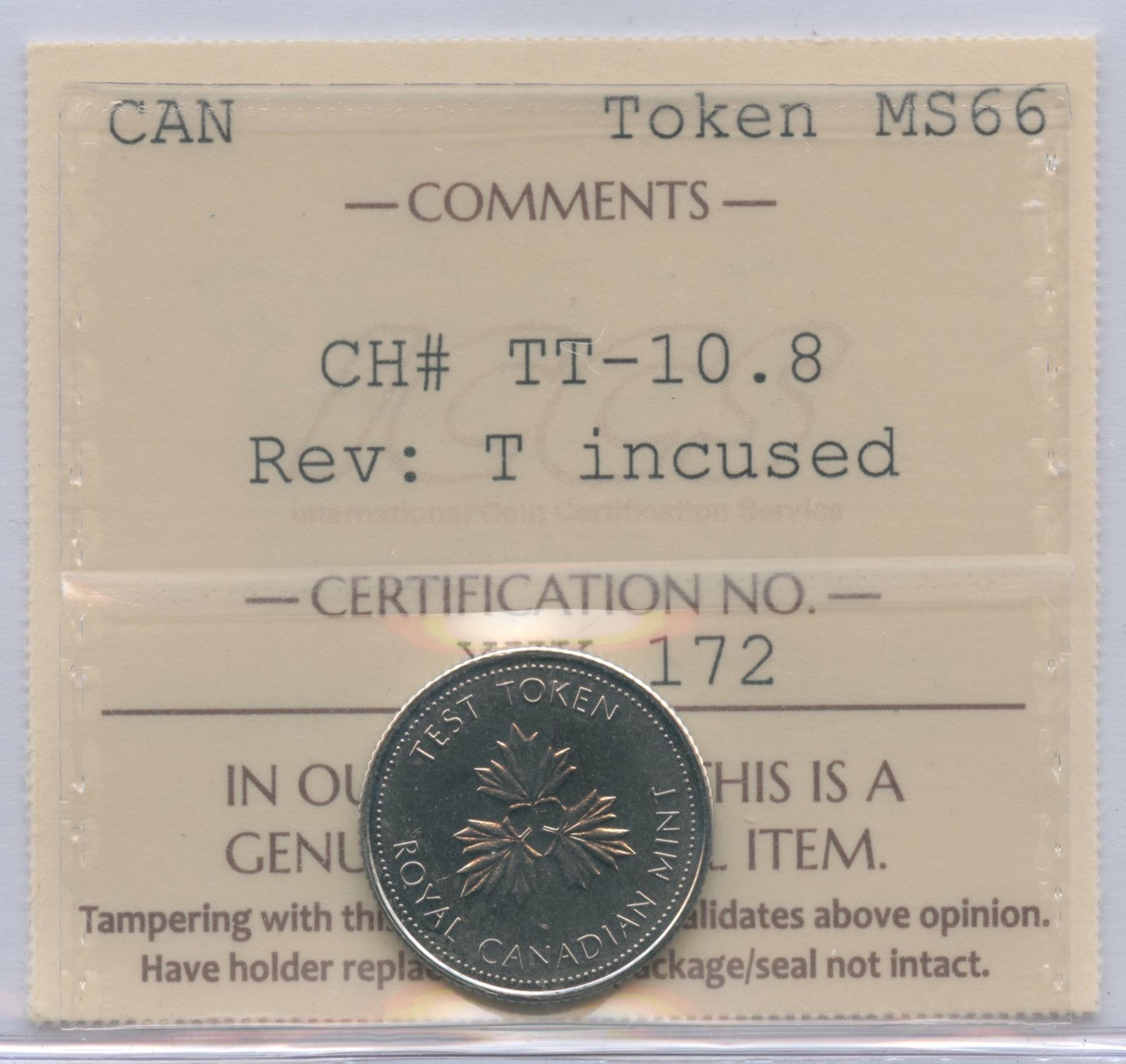 RCM Ten Cents Test Token