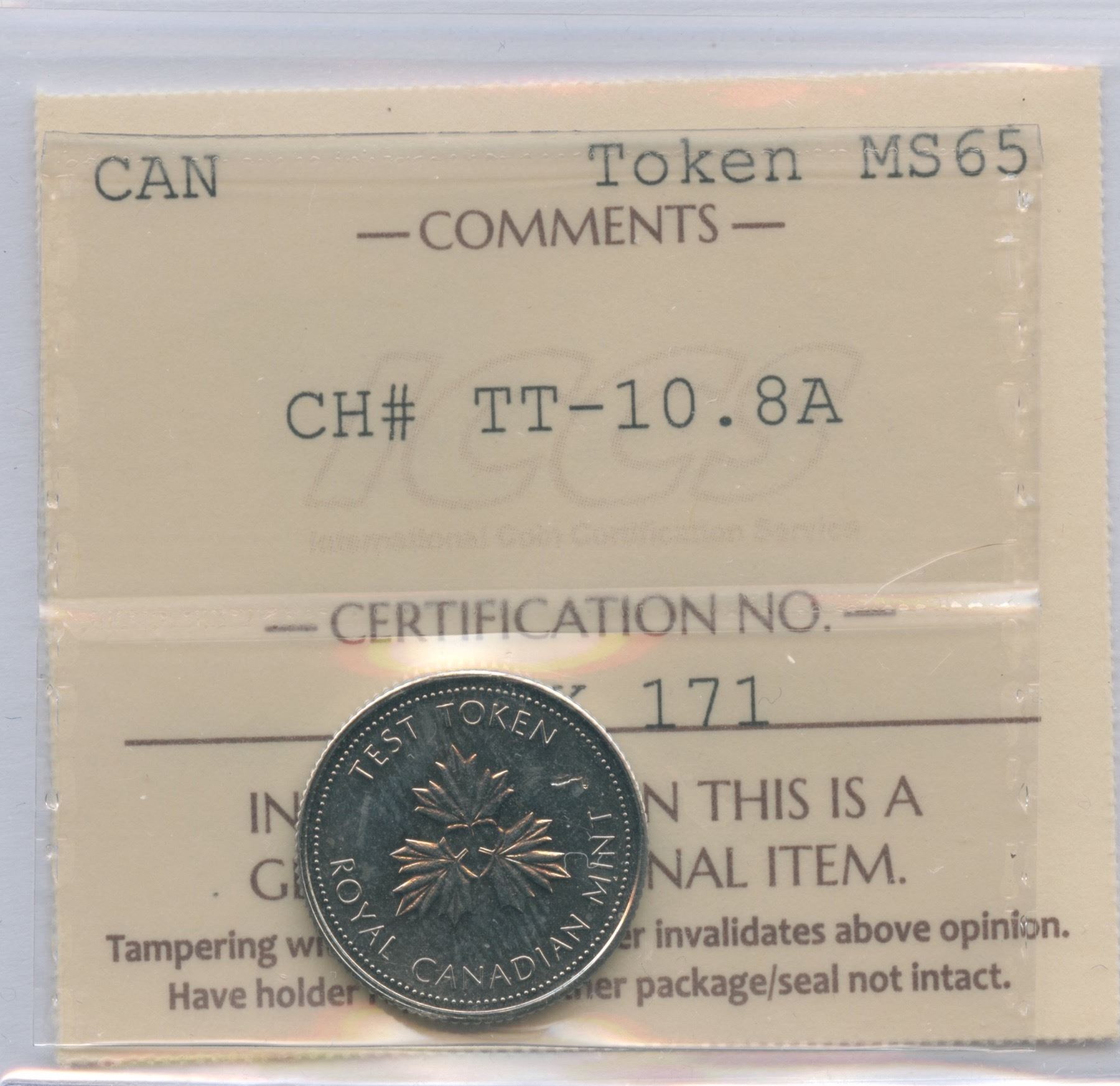 RCM Ten Cents Test Token