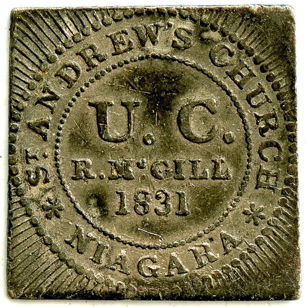 Lot of Four Ontario Communion Tokens.†