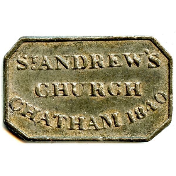 Lot of Four New Brunswick Communion Tokens.†