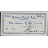 Image 1 : James Baird Ltd. 50 Cents Newfoundland Scrip, 1916