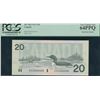 Image 1 : Bank of Canada $20, 1991 - Solid Number 3s
